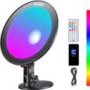 Godox CL10 RGB Ambient Light, 36000 Colors LED RGB Atmosphere Background Light with 39 Special Light Effects, Studio Decorate Light with APP/Remote Control, LED Video Light for Streaming, YouTube