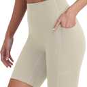 ENERBLOOM Biker Shorts Women with Pockets 10" Spandex Workout Shorts Lightweight for Summer Cycling Running Yoga Gym (Medium)