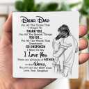2 x Gifts for Dad from Daughter Wood Plaque Gift, Dear Dad I Love You,Plaque with Wooden Stand, Meaningful Wood Sign Plaque Gift for Dad (Dear Dad)