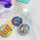 Button Maker Machine, Square & Round Button Badge Press Kit- 50pcs Square Magnet Button(2'' x 2'') + 50pcs Circle Pinback Button(58mm), Button Press Making Kit for Parties, Events, Business, School