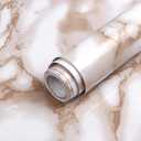 White and Yellow Marble Contact Paper Glossy Peel and Stick Wallpaper Countertop Furniture Waterpoof Self Adhesive Removable Wall Paper Kitchen Livingroom Bathroom Cabinet 23.6"x480"