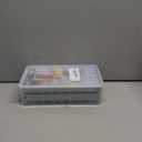 WIBIMEN Ice Cube Tray with Lid and Bin - Round Ice Trays for Freezer with Lid - Ice Cube Trays for Freezer with Ice Container (1"-2PACK Blue)