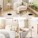 Round Side Table, Small Drink Table for Small Spaces, Modern Accent End Table with Metal Leg for Living Room, Bedroom, Corners, and Office (Marble)