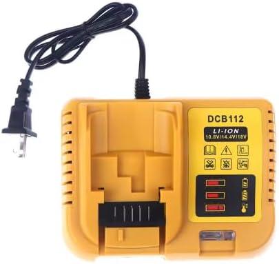 DCB112 Battery Charger Replacement for De-Walt 12V 20V and 60V MAX Lithium-Ion Battery DCB201 DCB200 DCB612 DCB609-2 DCB609 DCB606 DCB606-2 DCB208 DCB206 DCB204 DCB203 DCB126
