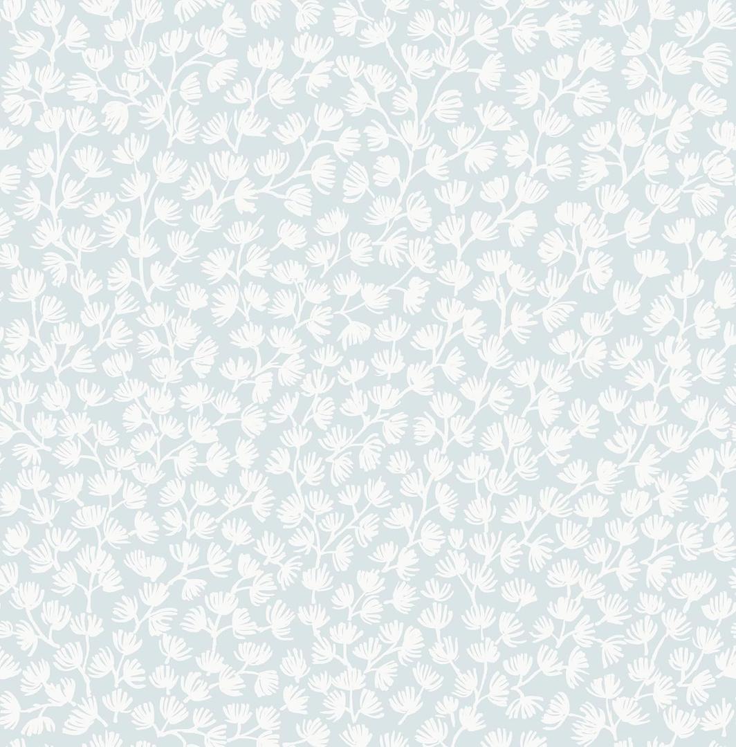 NuWallpaper x Society Social Sea Fern Blue Mist Peel and Stick Wallpaper, SSS6307