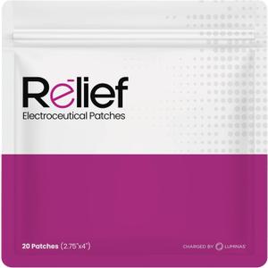 Relief Patch - Water-Resistant Adhesive, Electroceutical Relief - Versatile Daily Comfort, Long Lasting - Neck, Joints, Back, Knee, Shins, Bumps - 20 Pack (Large Tan Patches)