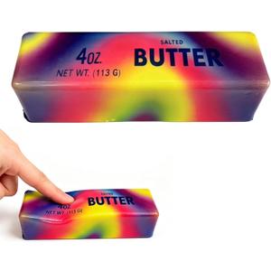 2 x 2026 Upgraded Slow Rebound Butters Squeeze Stress Balls, Soft Butters Stick Squishies Toy, Slow Rising Sensory Fidget Toy for Stress Relief & Calming（1 Pack）