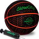 GlowCity Glow in The Dark Basketball - Size 5, 6, 7 Light Up Ball for Kids, Teens & Adults - Night Outdoor Games - Sports Birthday Gifts Ideas for Boys Ages 6 7 8 9 10 11 12 13 14 15