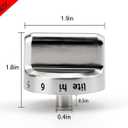 Funmit 5304502763 Range Control Knob Replacement for Frigidaire Stove Replaces PS11724147 AP5984069 EAP11724147 4279473, D Shaped Shaft with Metal Insert, Silver Plastic, 5 Pack
