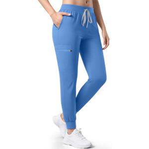 Women's Medical Scrub Pants, Soft Jogger Pant Sky Blue