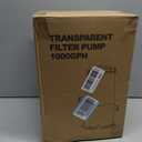 KimFilter Transparent 1000 GPH Above Ground Pool Filter Pump Easy Cartridge Status Viewing | Powerful Pool Cartridge Filter Pump System | Enhanced Circulation & Filtration for Crystal-Clear Water