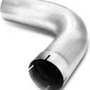 A-KARCK Exhaust 90 Degree Tube 5" OD, Exhaust Elbow 90 Degree 5" ID/OD Aluminized Steel Exhaust Pipe Mandrel Bend
