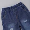 oklady Toddler Boy Clothes Colorblock Long Sleeve Letter Sweatshirts Top and Ripped Jeans Pants Boys Fall Winter Outfits 2-6T (Grey)