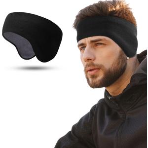 WTACTFUL Double-Layer Fleece Pro, Ear Warmers Muffs Cold Weather Winter Headband Ear Covers for Men Women Ski Running Cycling (Black)