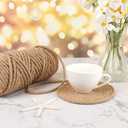 5MM Jute Rope 164 Feet 3Ply Twisted Twine Rope for Crafting, Gift Wrapping, Gardening Home Decoration