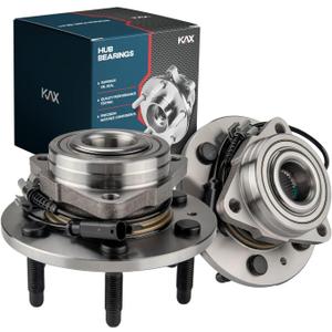 KAX 515096 Pair Front Wheel Bearing and Hub Assembly fit for 2007-2013 Chevy Tahoe,for 2008-2013 Chevy Silverado 1500,for 2007-2013 GMC Sierra 1500,6 Lug w/ABS