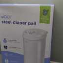 Ubbi Adult Diaper Pail, Steel Odor Locking, No Special Bag Required, Awards-Winning, Modern Design, White