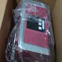 HEATIT Space Heater for Indoor, Digital Display with Thermostat, 1-12H Timer, Fan Mode,1500W/750W, Electric Space Heater for Office, Bedroom,Pink,10.6"Dx7.0"W x 11.8"H