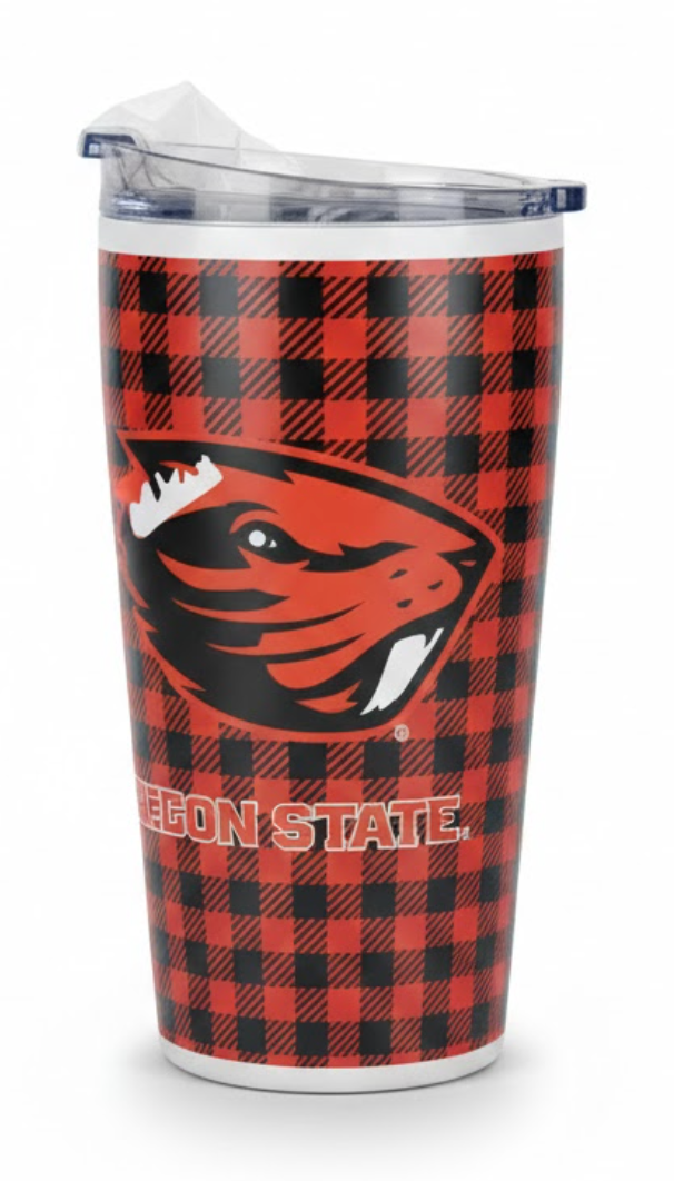 Oregon State Plaid Tumbler