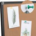 Cork Board Bulletin Board 36 x 48, Foldable Notice Pin Board for Wall, Black Aluminum Framed 4x3 Corkboard, Large Wall Mounted Office Board with 36 Push Pins for School & Home