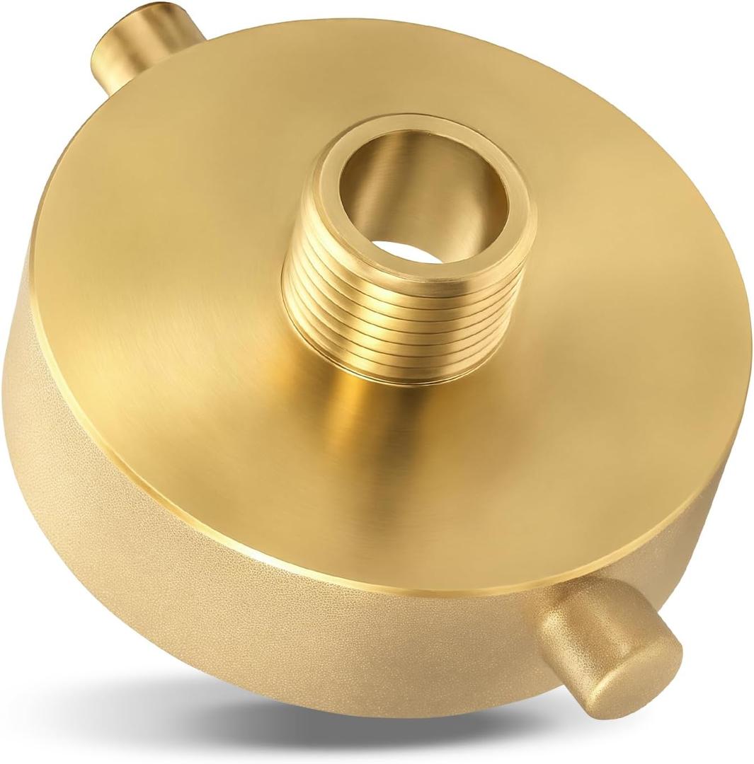 2-1/2" NST (NH) Female x 3/4" GHT Male Fire Hydrant Adapter Fire Hose Adapter Brass Fire Equipment with Pin Lug 2-1/2"x 3/4"