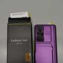 GBEE for Samsung Galaxy Z Fold 4 Case with Card Holder & Hinge Protection & Metal Kickstand & Slide Camera Cover & Screen Protector, Full-Body Protective Case for Galaxy Z Fold 4 2022 (Dark Purple)