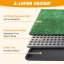 ondware Dog Grass Pad with Tray,35x23in Dogs Potty Tray with 2-Pack Upgraded Replacement Artificial Grass,Dog Litter Box for Pet Training,Indoor Portable Pottys Pet Toilet