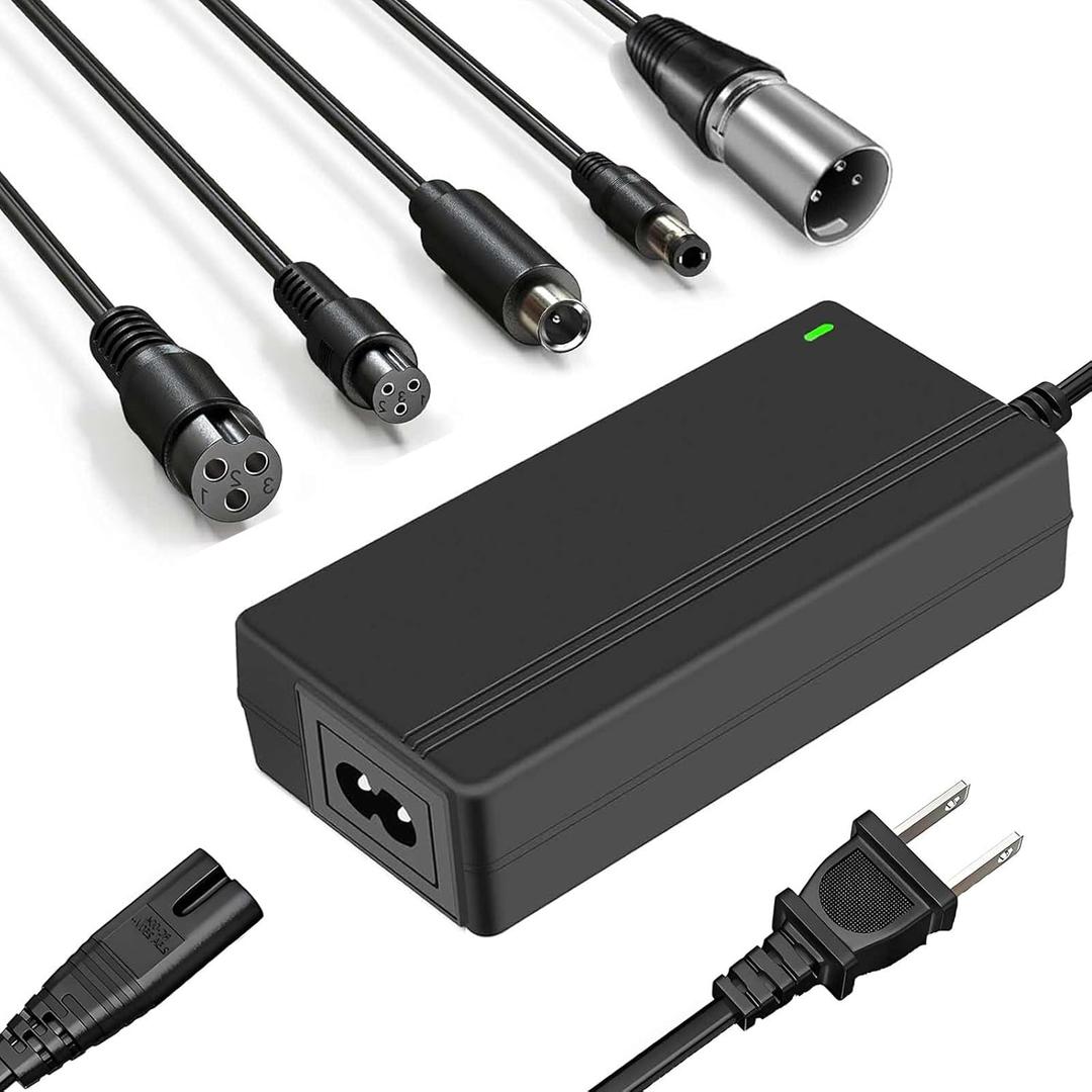 42V 2A Replacement Charger for 36V Electric Scooter Ebike Lithium Battery, 5 in 1 Scooter Charger for Gotrax, Jetson, Swagtron, Brid, Segway, Razor, Sisigad, Xiaomi,Ninebot