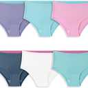 Fruit of the Loom Girls' 360 Stretch Modal Underwear (10, Brief - 6 Pack - Assorted)