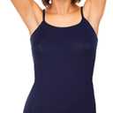 WILLBOND 3 Pieces Women Basic Long Tanks Adjustable Spaghetti Strap Camisole Top, Large Size