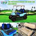 10L0L Golf Cart Seat Covers for Yamaha G29 Drive2 Club Car Precedent Tempo, Breathable Mesh Bench Seat Cover, No Drilling Front Seat Cushion, All-Season Comfort Gray Black