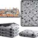 Namalu 4 Pack Self Warming Cat Bed Self Heating Cat Mat Star Pattern Soft Dog Crate Pad Thermal Pet Mat Anti Slip Kennel Dog Washable Warming Bed for Outdoor Indoor(18 x 24 Inch,Gray)