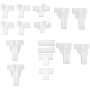 uxcell Shoe Rack Accessories Connectors Set, 16mm Inner Diameter for Repair Assembled Wardrobe, Replacement of Parts 16 Pcs