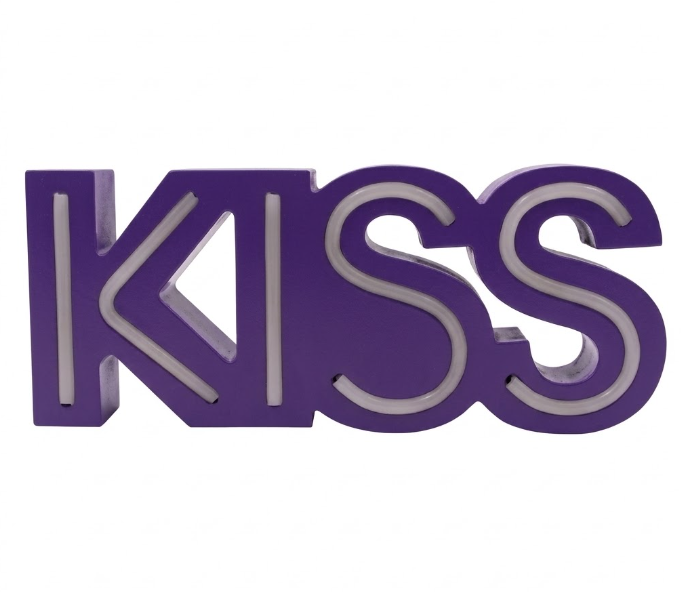 Holiday Home LED Neon Table Sign Kiss - Purple, 1 ct, 2 Pack