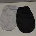 Chol&Vivi Dog Shirt, 2pcs Blank Cotton Shirts Fit for Extra Small to Extra Large Size Dogs, Sleeveless Apparel Soft and Lightweight, Tank Top for All Breeds, Black and Grey, X-Large (XL (21" Chest))