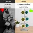 Mug Holder Tree, Coffee Cup Holder with 6 Hooks, Coffee Mug Rack, Metal Mug Tree for Counter, Mug Holder Stand Coffee Mug Hanger(Brushed Nickel)