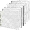 Amazon Basics 20x25x1 Air Filter 6-Pack, MERV 8 AC Furnace Filters, Removes Dust, Electrostatic, Allergen Control (Actual Size: 19.75" x 24.75" x 0.75")