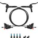 MT200 Hydraulic Disc Brakes Set  Front 800mm & Rear 1450mm MTB Hydraulic Brake Set with Calipers, Pre-Bled with Mineral Oil Electric Bike Hydraulic Brake