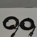 JSAUX HDMI Cables 2.1 2-Pack 6FT, 48Gbps 8K & 4K Ultra High Speed Braided HDMI Cable, 4K@120Hz 144Hz, 8K@60Hz, HDCP 2.2 & 2.3, HDR 10, eARC Compatible with Laptop Monitor UHD TV PS5 PS4 Dolby -Black