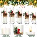5 Pcs Christmas Pillar Candle 5 Size White Pillar Handmade Soy Wax Candles Holiday Decor Gift for Bedroom Bathroom Indoor Outdoor Home Dinner Party Decoration