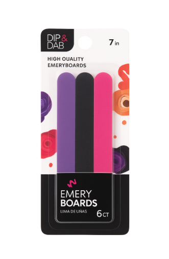 Dip & Dab Emery Boards, 6ct