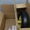 4.80/4.00-8 Tires and Wheels, 15-Inch Wheel, 5/8" Bearings, Compatible with Hand Truck, Wheelbarrow, Wagon, Gorilla Carts (Yellow, 2PCS) P-097