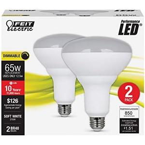 Feit Electric BR40DM/10KLED/2 Dimmable LED Bulb Pack of 3