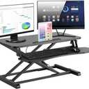 Sit-Stand Desktop Workstation Black. Size 100×50.5×16cm