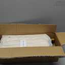 Metal Arch Backdrop Stand and Cover Set, 6.6FT Beige Reusable Spandex Fitted Backdrop Cover and Gold Wedding Arch Frame for Baby Shower, Birthday, Parties Decoration.