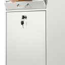 Yaocom Locking Mailbox with Key for Outdoor 18 x 15 x 7 Inches Large Wall Mount Mail Box with Lock Security Mail Drop Metal Collection Boxes Hanging Secure Postbox(Creamy White)