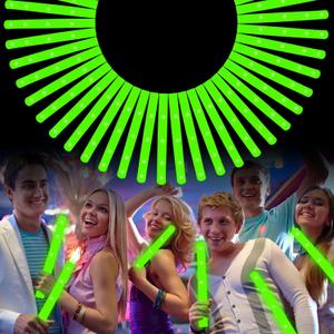 Foam Glow Sticks Bulk, 30 PCS Green Light Up Foam Sticks 3 Modes, Glow Party Supplies for St. Patrick's Day,Raves, Carnival, Concert, Halloween, Christmas