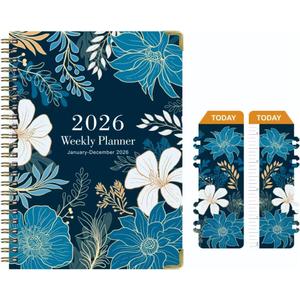 2026 Planner for Women | Jan 2026-Dec 2026 Pretty Hardcover Agenda | 6.3" x 8.5" Spiral Bound Monthly/Weekly/Daily Calendar Planner with Bookmark, Perfect for School, Office & Home SuppliesB12)
