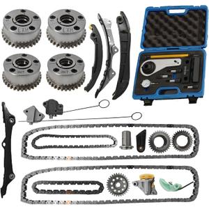 M156 Timing Chain Kit Fits for Maserati Quattroporte 2013-2017
Fits for Ghibli 2014-2023, Fits for Levante 3.0L 2017-2023, w/VVT Phasers & Camshaft Locking Tool, Replace 323513, 900028263