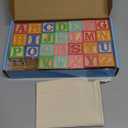 Joqutoys ABC Wooden Building Blocks for Toddlers 1-3 Large, 24 PCS Alphabet & Number Stacking Blocks, Educational Learning Toys for Boys Girls Kids Gifts 1.65''